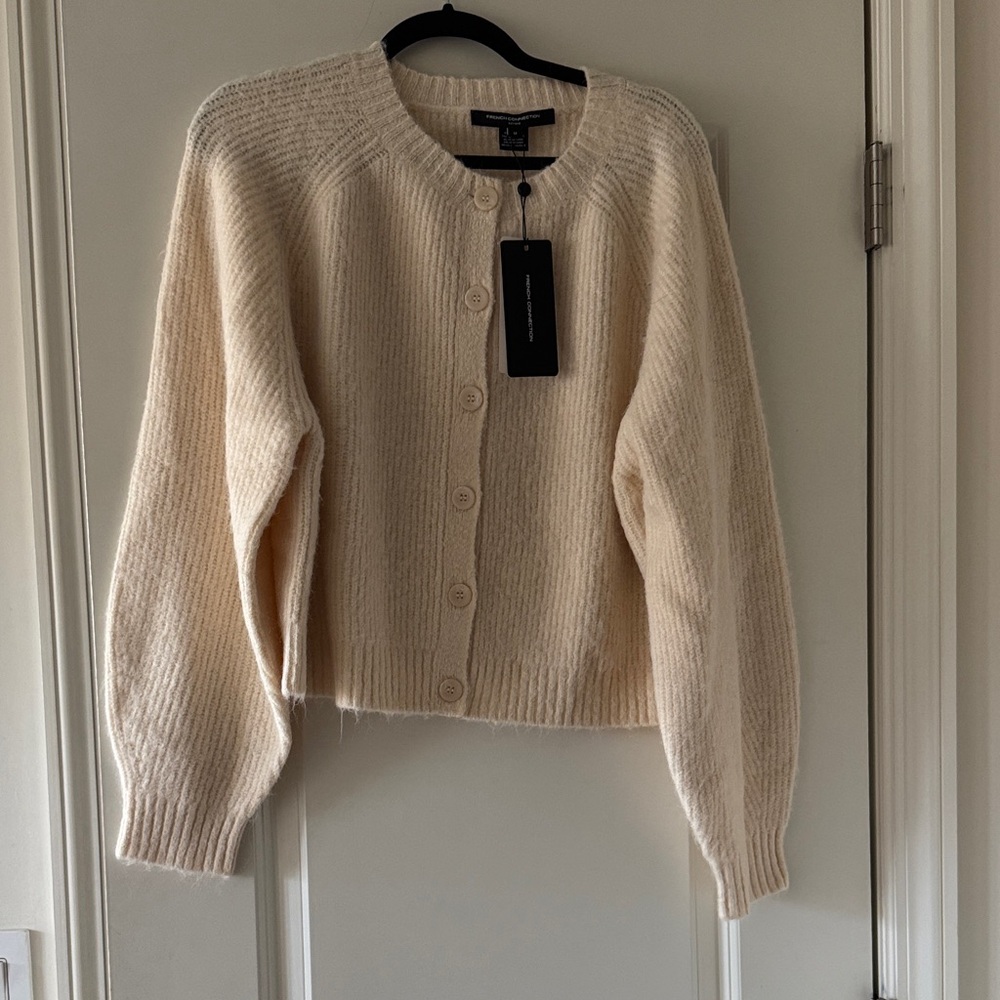 French Connection Cream Women's Sweater- Size M